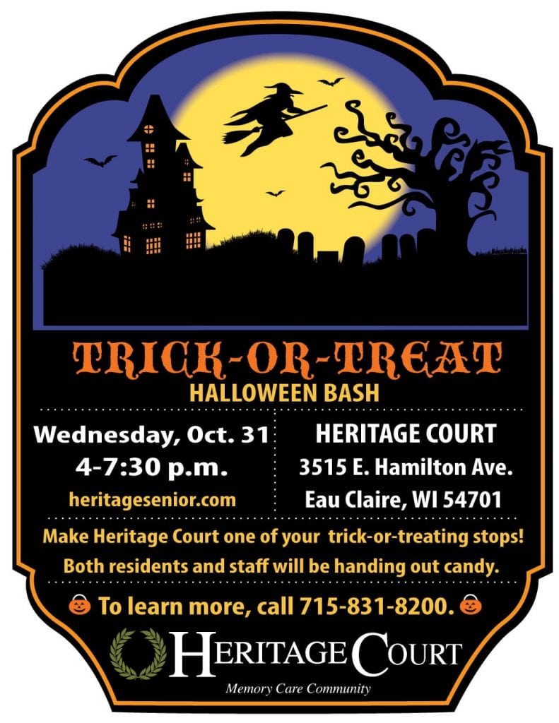 Trick or Treat Halloween Bash Heritage Court Eau Claire