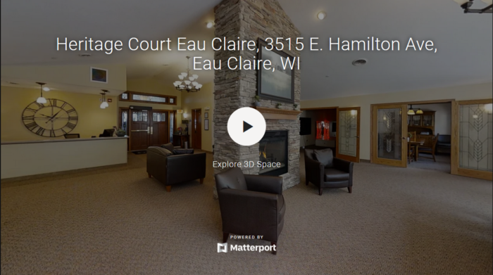 A 3D virtual tour of Heritage Court Eau Claire's community.