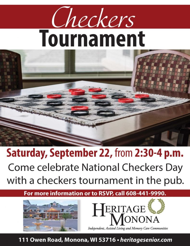 Checkers Tournament Heritage Monona