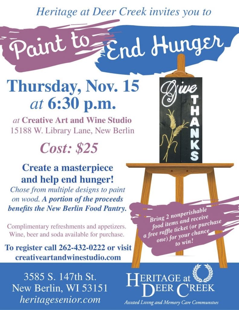 Paint To End Hunger Heritage Deer Creek