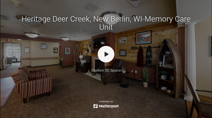 A virtual tour of Heritage Deer Creek's memory care unit.