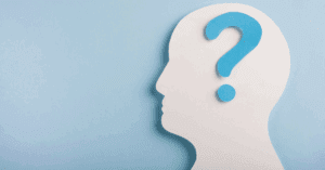 a cut out of an interrogation mark