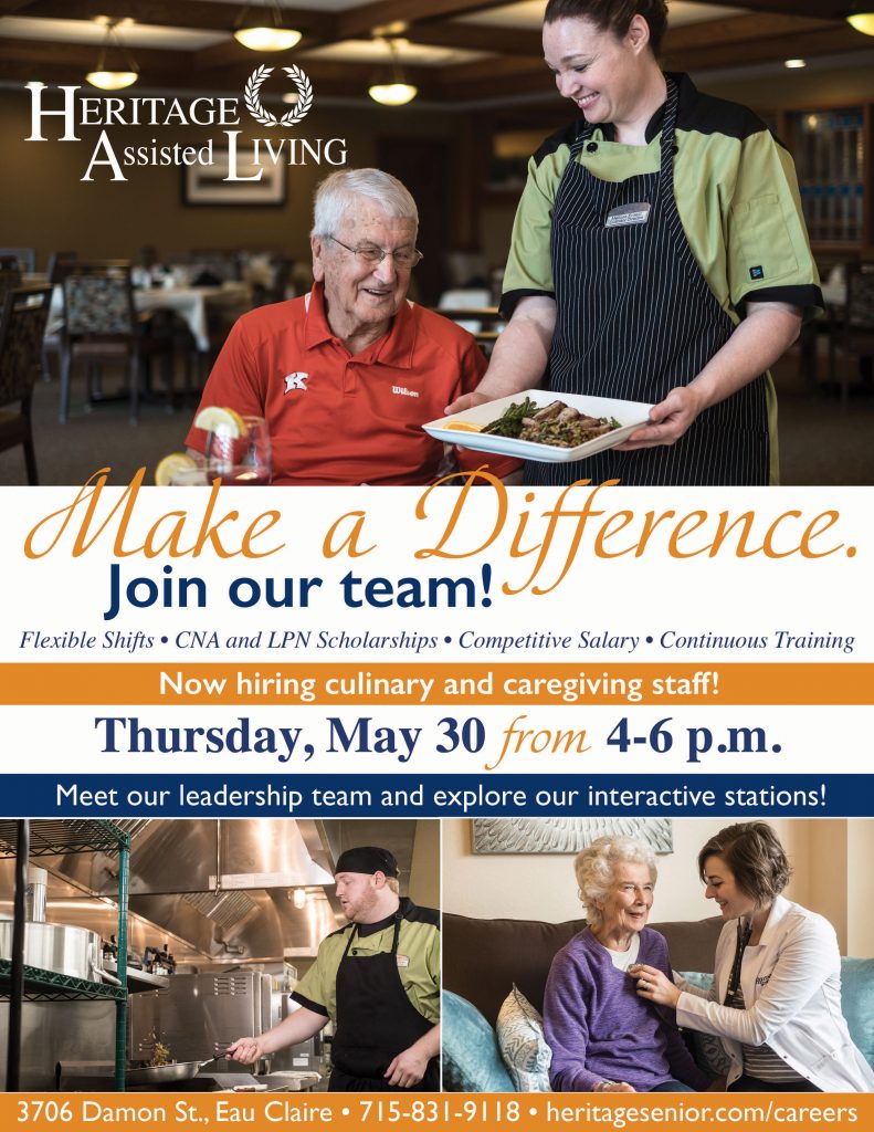 Heritage Assisted Living Eau Claire Hiring Event