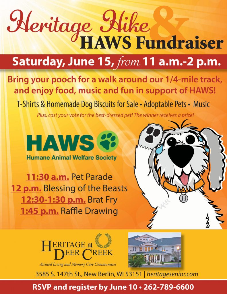 Heritage at Deer Creek HAWS Fundraiser Heritage Hike