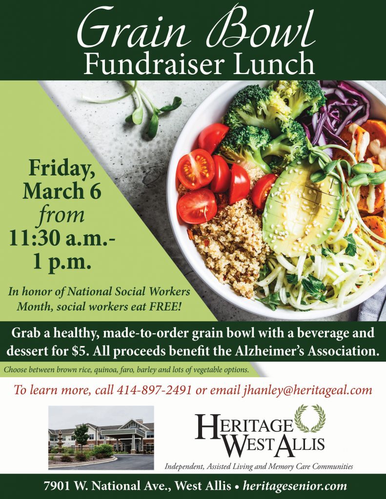 Heritage West Allis Grain Bowl Fundraiser Lunch
