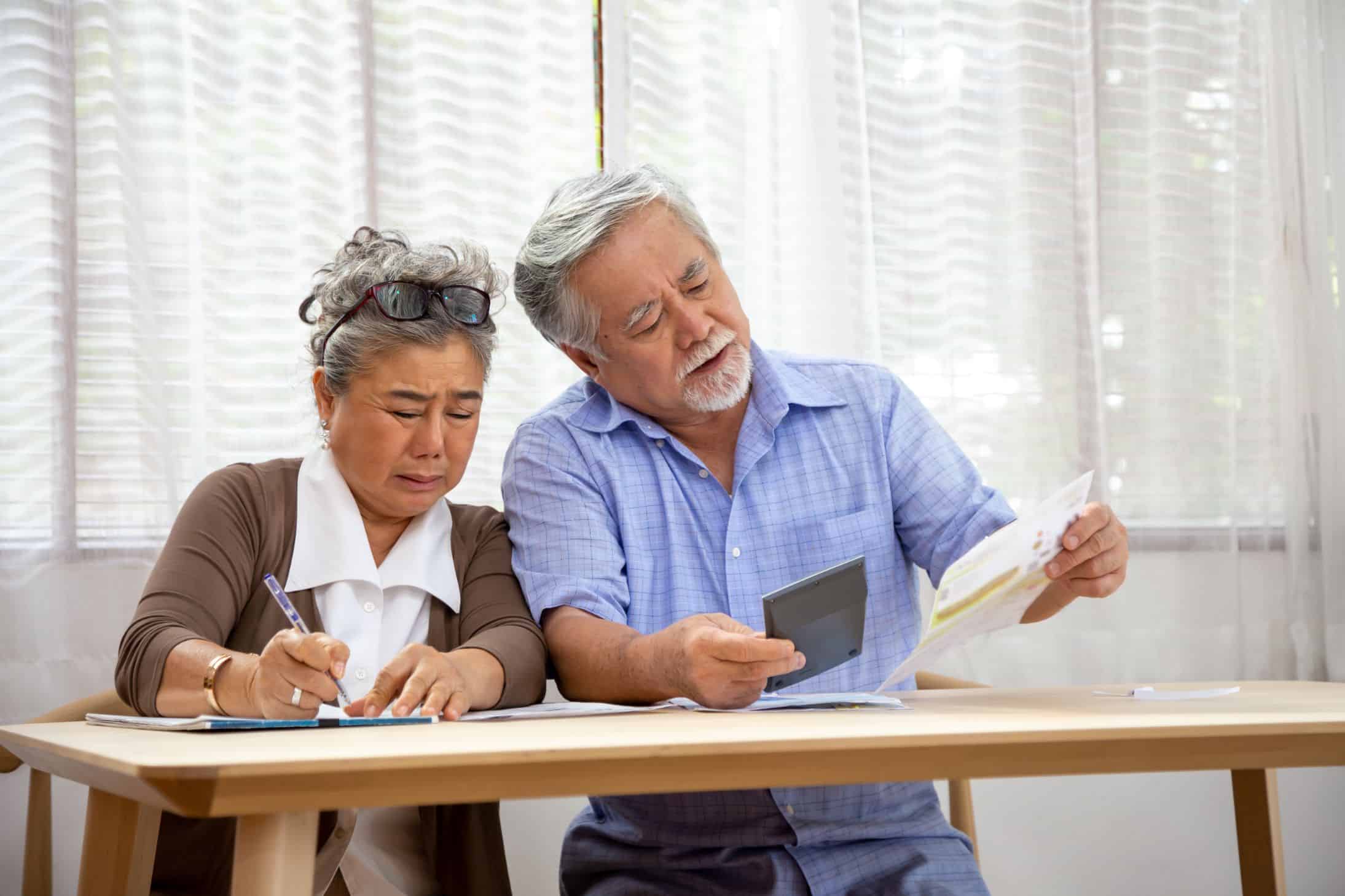 Senior couple planning for their retirement.