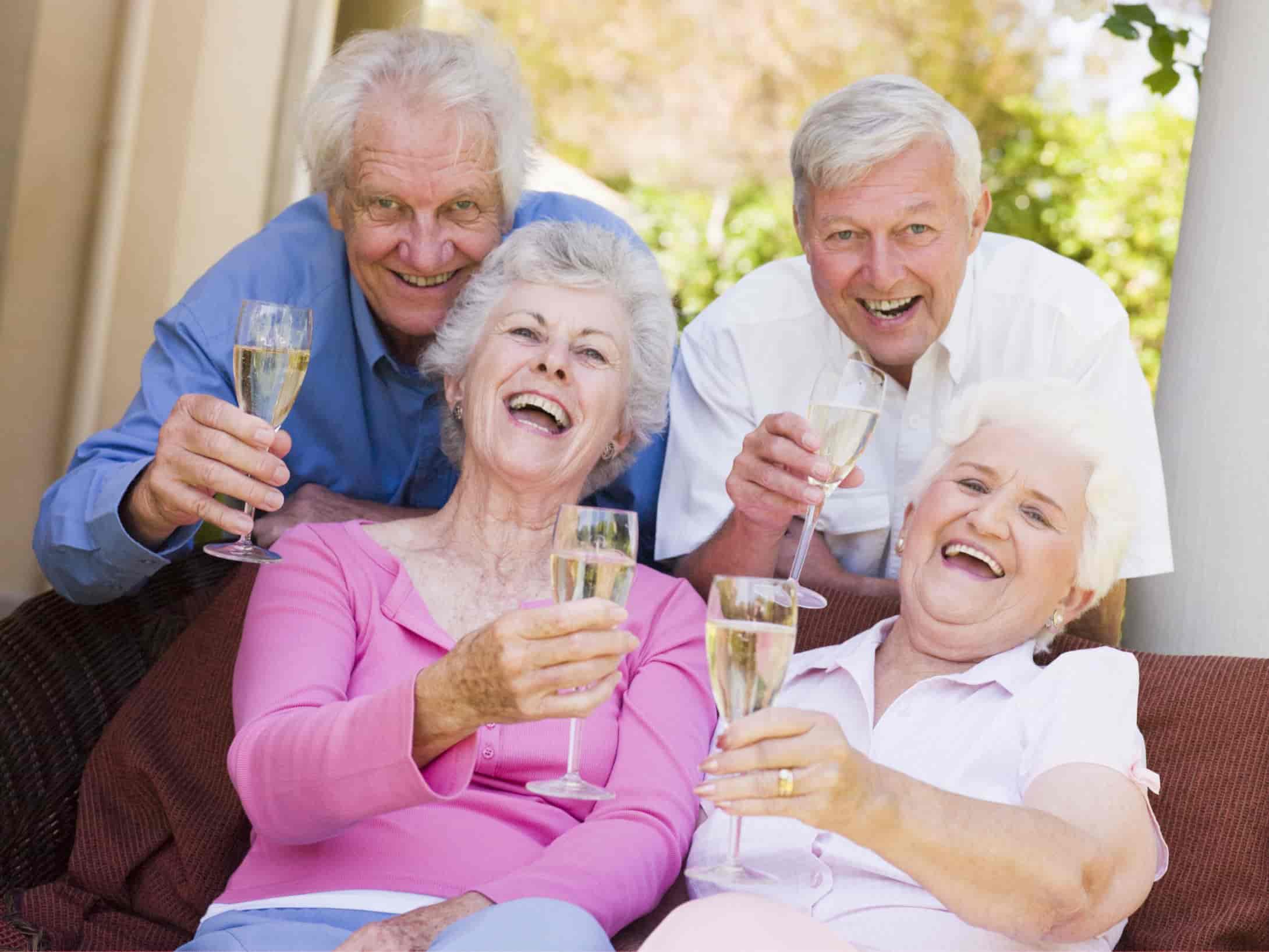 Senior couples enjoying the benefits of senior living.