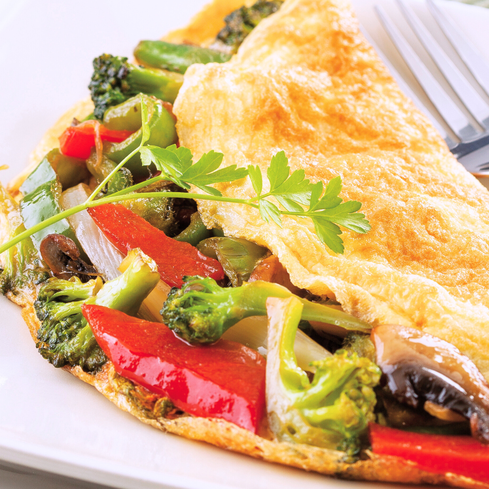 southwest omelet with veggies