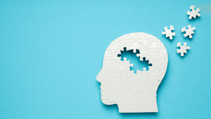a puzzle of a head