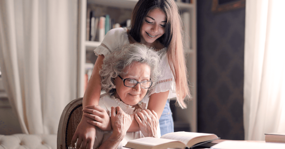 reading with grandma