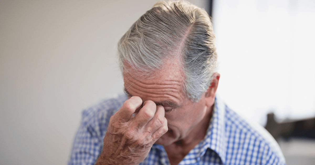 a sad senior