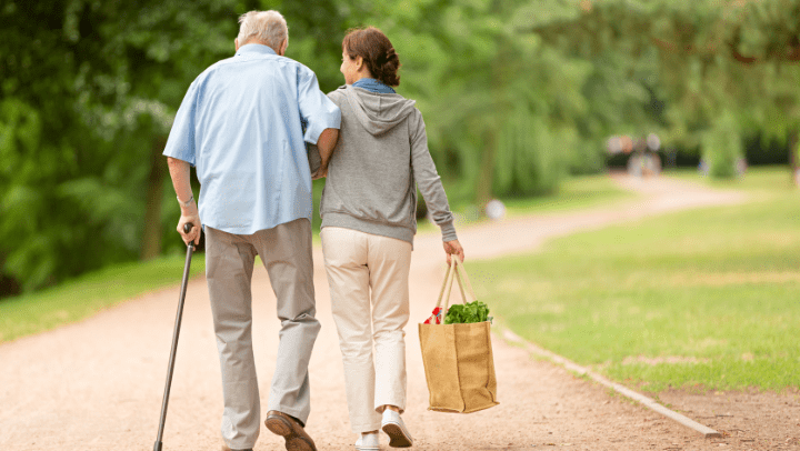 helping seniors to walk