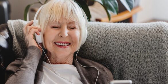 senior listing music in memory care