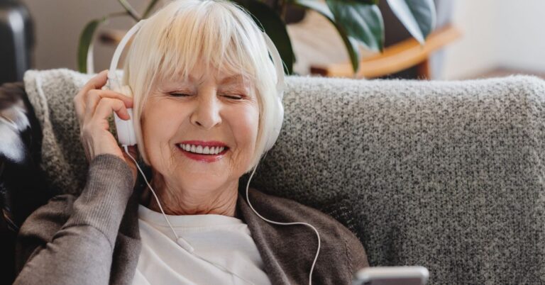 senior listing music in memory care