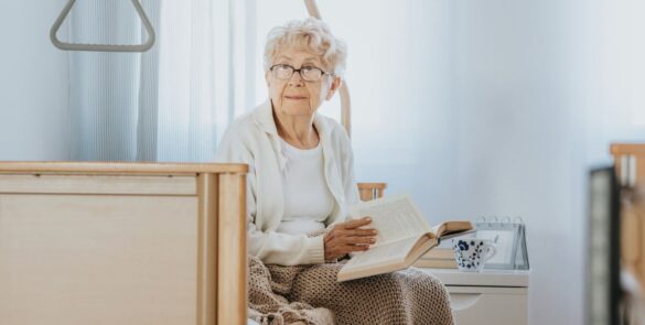 senior worried in memory care