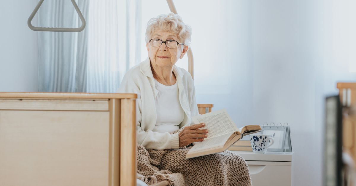 senior worried in memory care