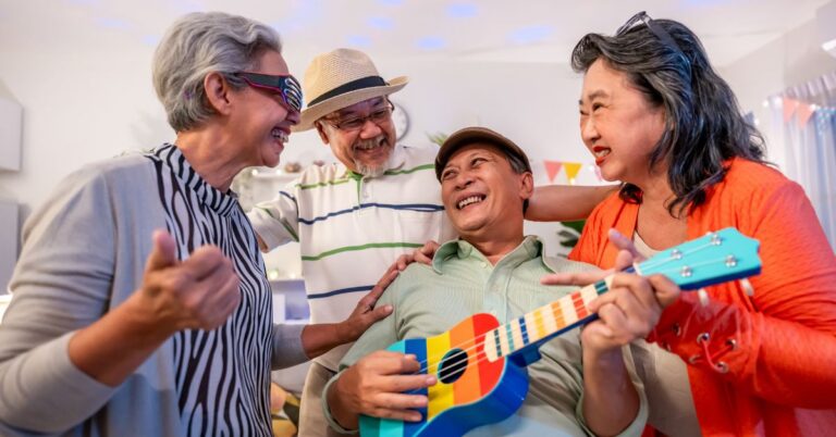 seniors singing in senior care