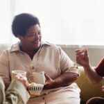 seniors talking in senior living communities