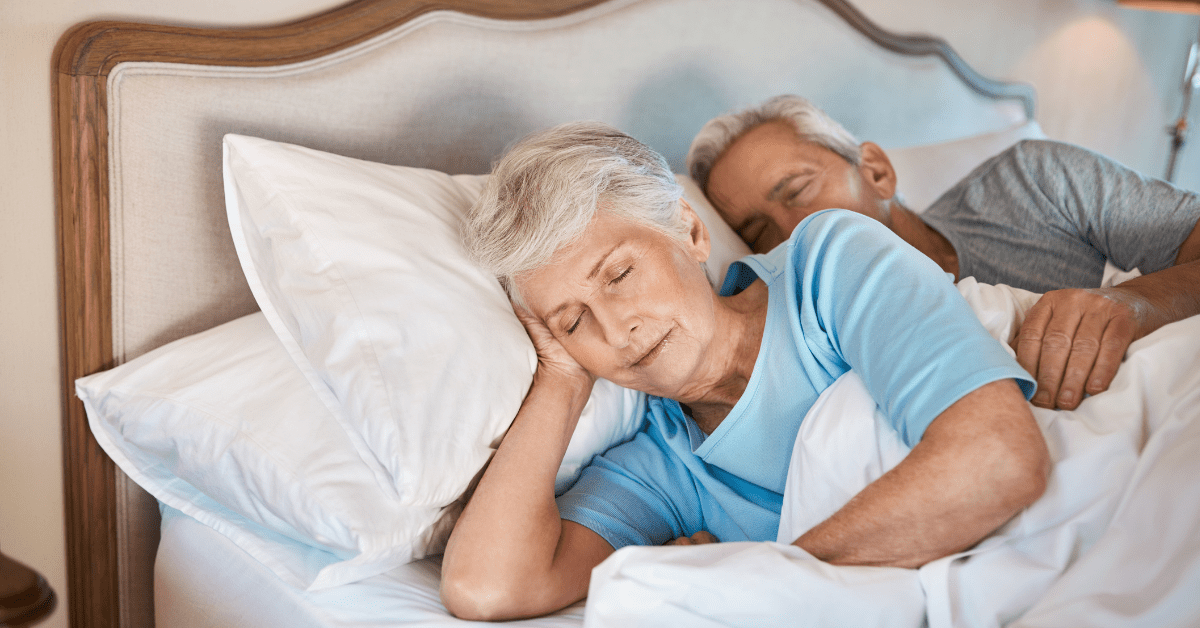 older couple sleeping