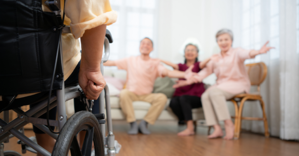 senior in an assisted living