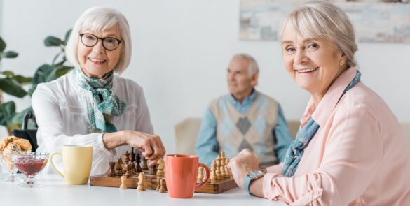 two womans in a assisted living
