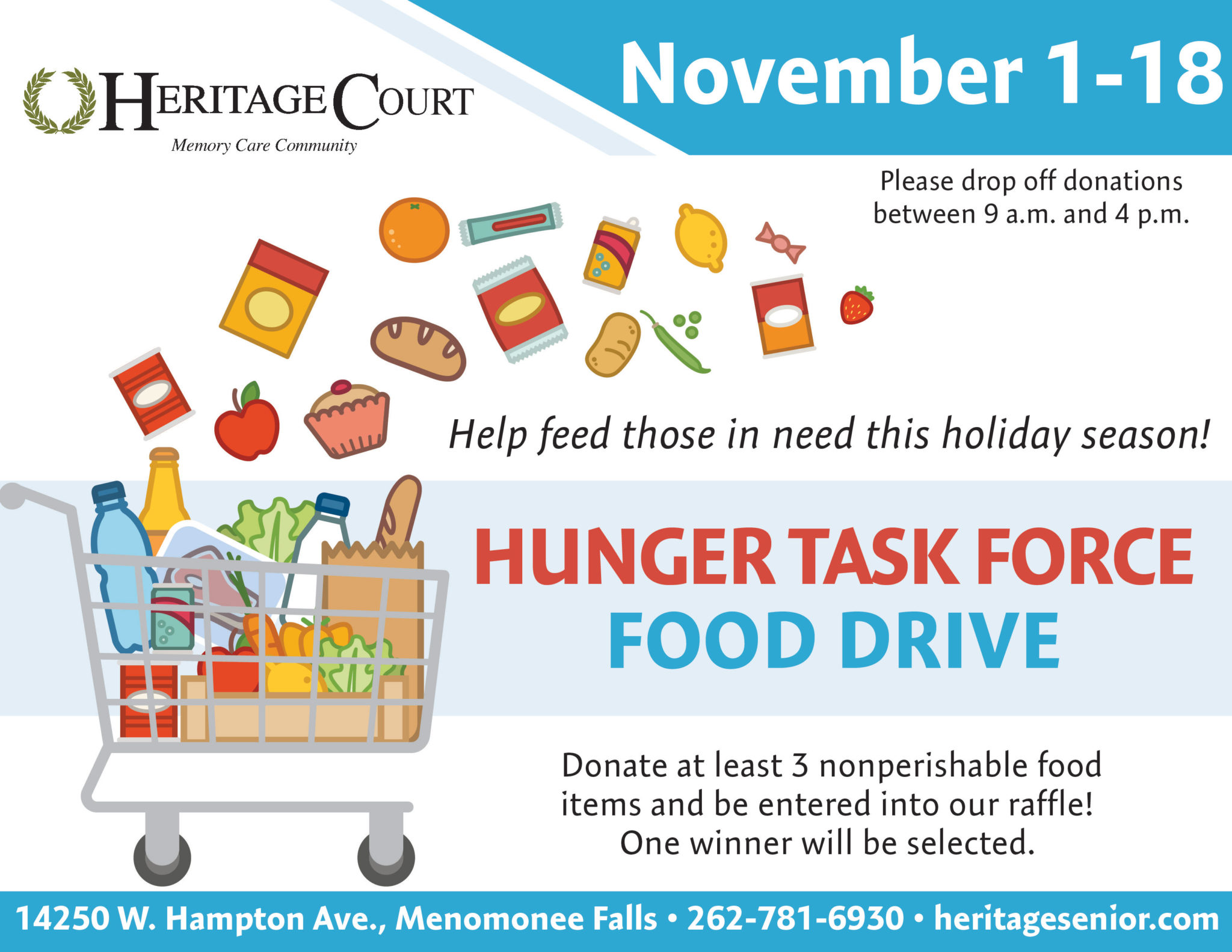 Muskego food drive poster