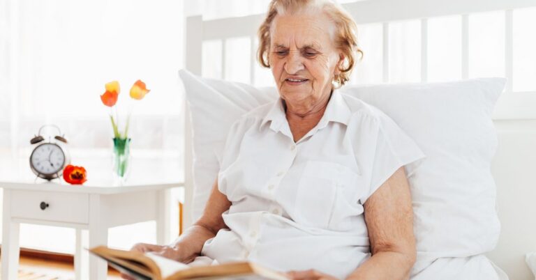 senior woman in memory care