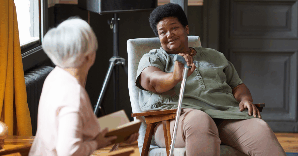 a senior lady Finding Peace at Memory Car