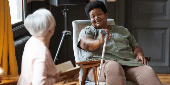 a senior lady Finding Peace at Memory Car