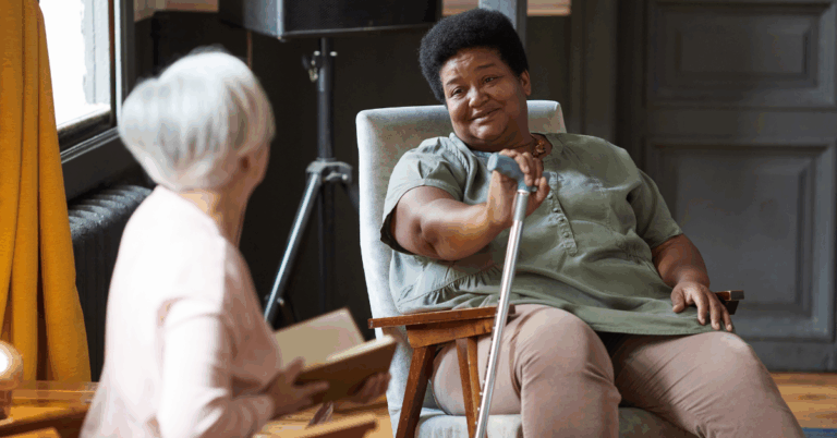 a senior lady Finding Peace at Memory Car