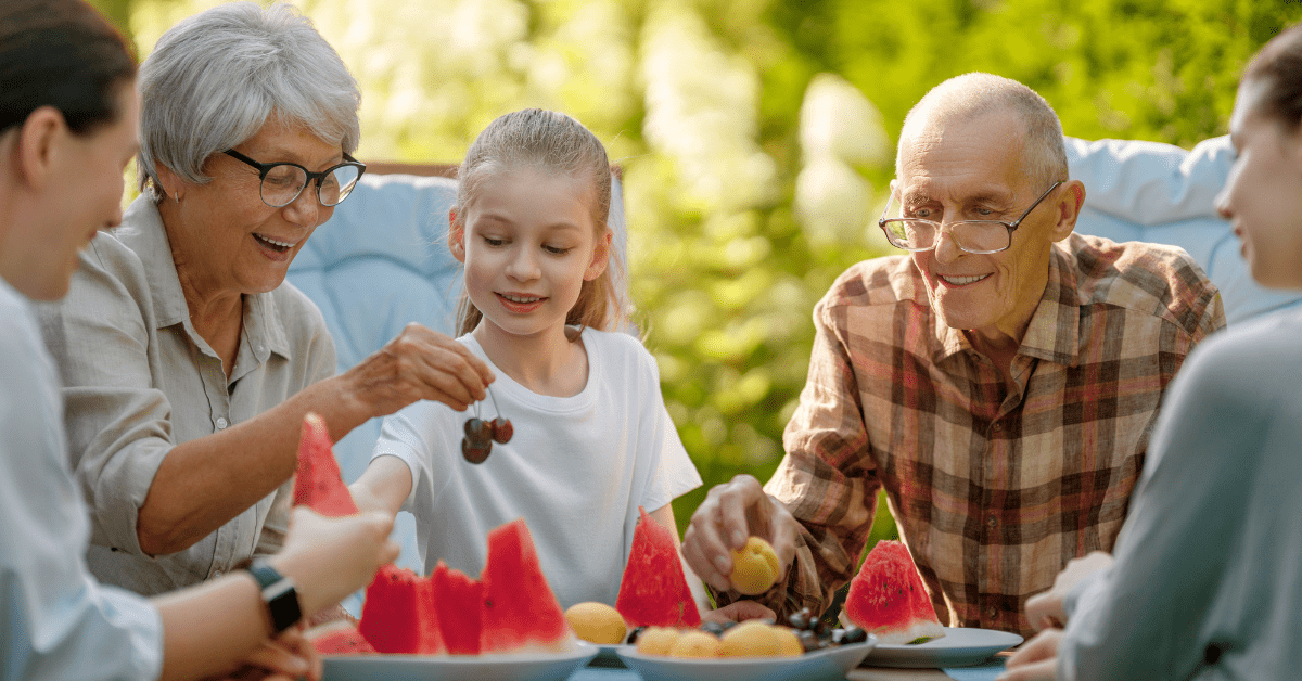 labor day with grandchildren in memory care