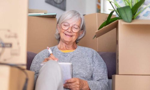 senior moving into senior apartments